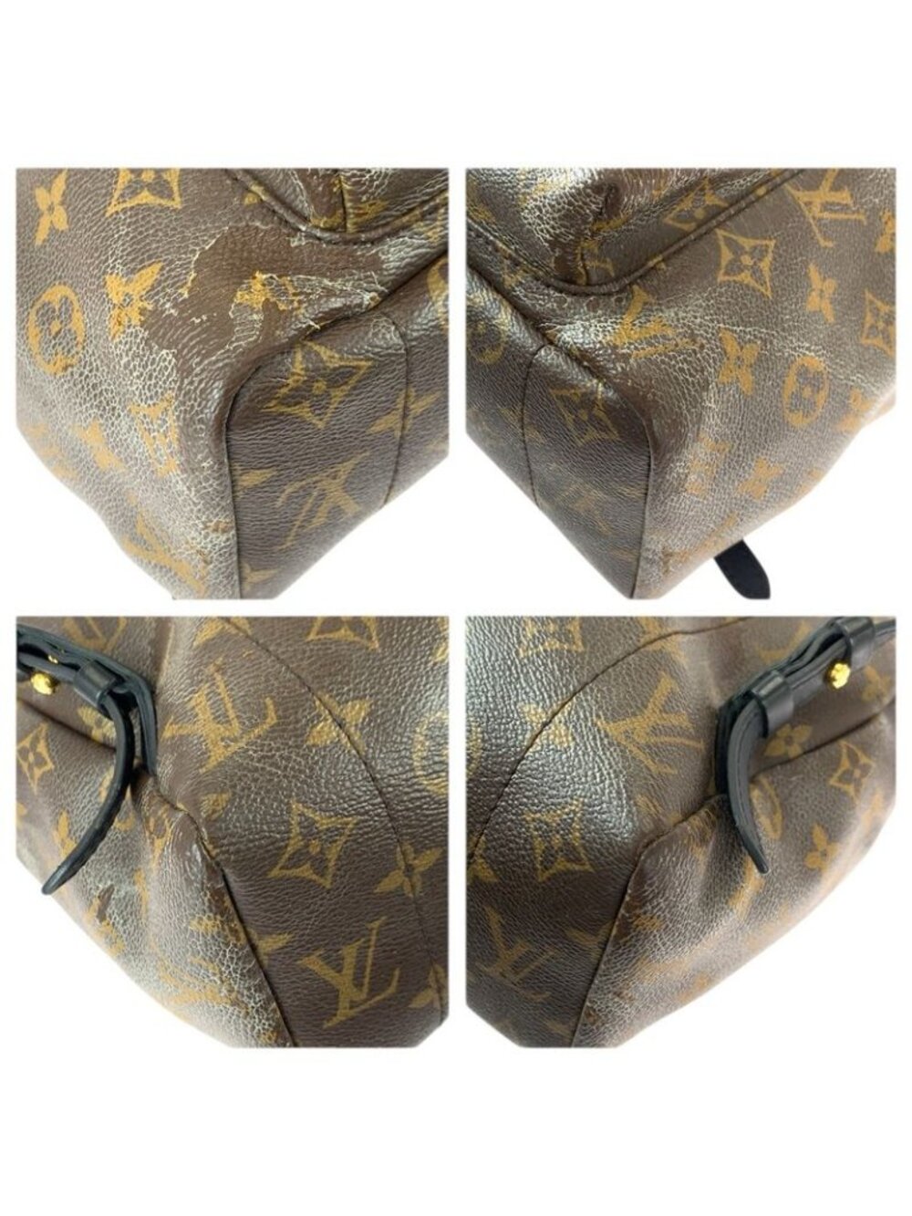 Louis Vuitton Monogram Palm Spring MM Brown Black Gold - Picture 3 of 9